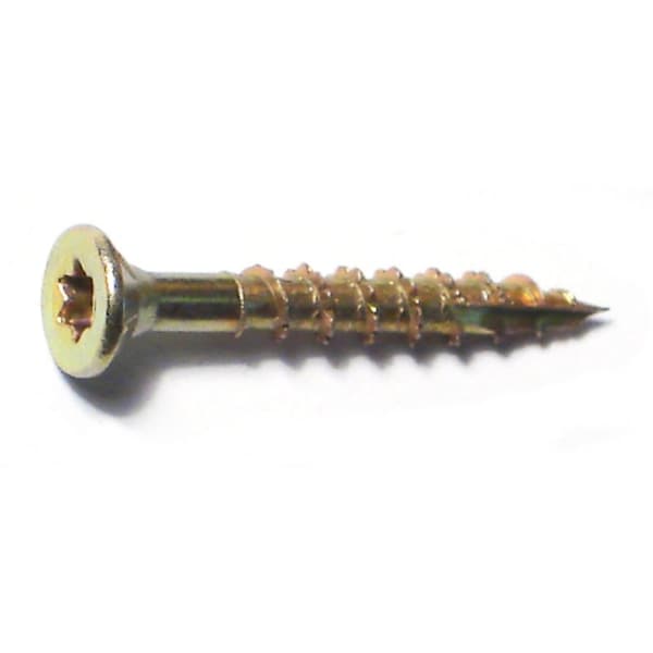 Saberdrive Wood Screw, #8, 1-1/4 in, Zinc Yellow Steel Flat Head Torx Drive, 7500 PK 50377 - main